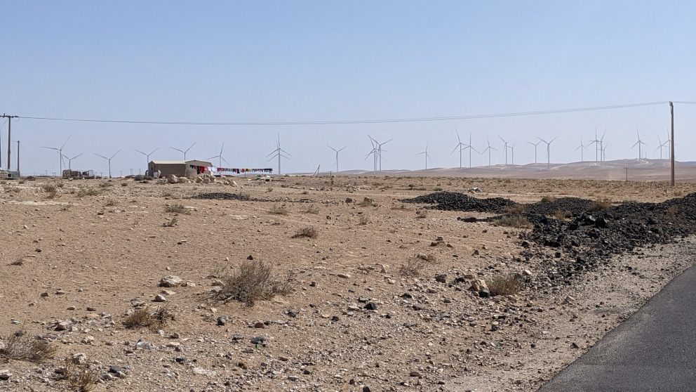 Wind turbines in Tafilah: Jordan has outstanding potential for renewable energy generation.